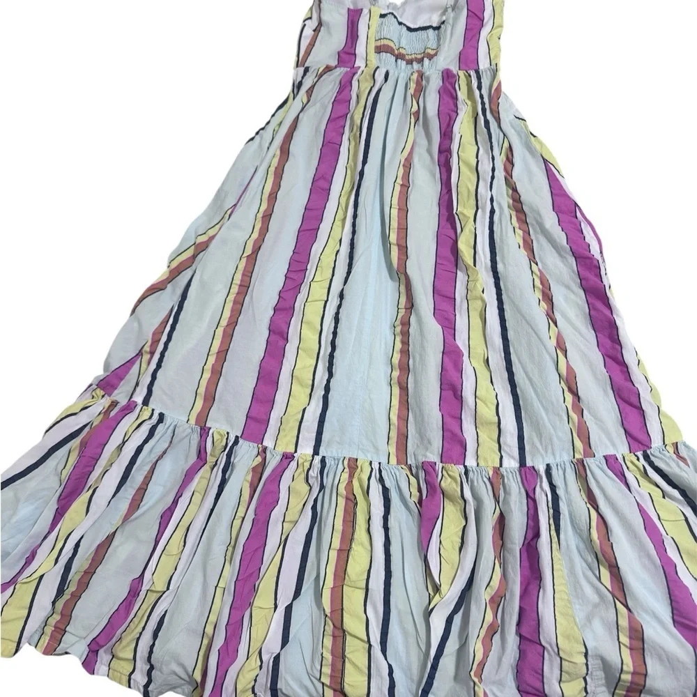 J. Crew Multicolor Striped Midi Dress